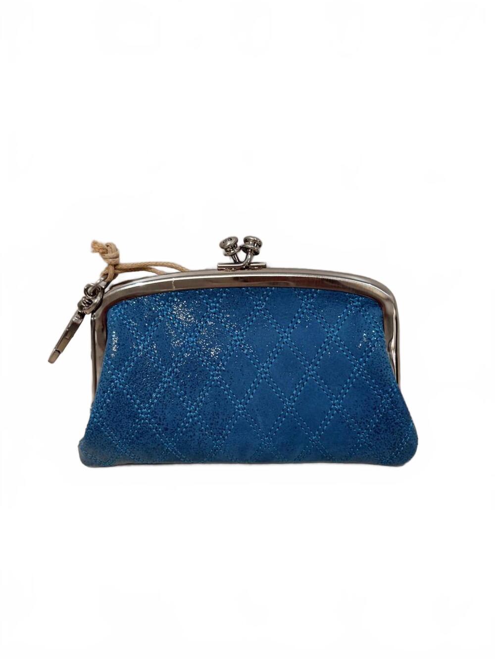 NEW HOBO women's cheer frame pouch in azure